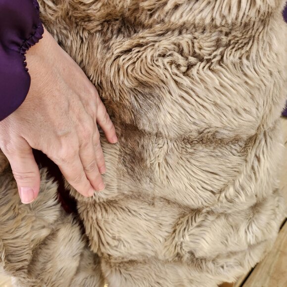 Vintage 1970's Boho Faux Fur Fuzzy Dress Length Coat, AS IS  Needs CLEANED - Picture 6 of 15